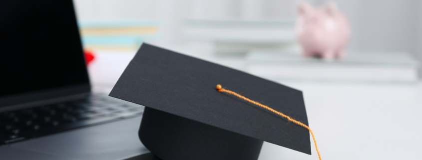 Graduation in high school and university concept